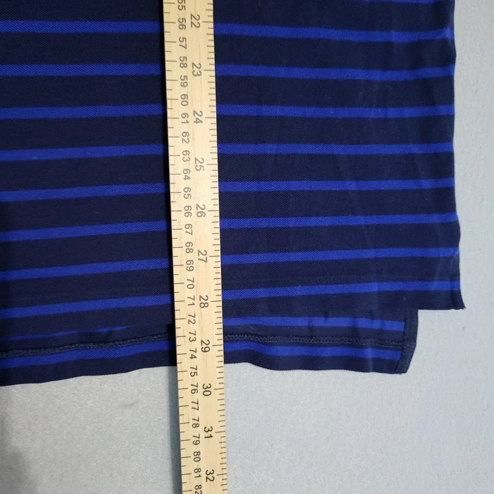 Ralph Lauren Polo Golf Blue Striped Polo Shirt Men's Size XL 100% Cotton